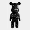 Aero Bear 50cm Black Resin Indoor Sculpture