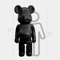 Aero Bear 165cm Black Resin Indoor Sculpture