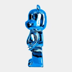 Aero Bear 50cm Blue Resin Indoor Sculpture