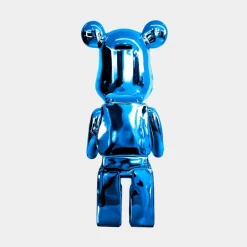 Aero Bear 50cm Blue Resin Indoor Sculpture