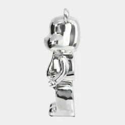 Aero Bear 50cm Chrome Resin Indoor Sculpture