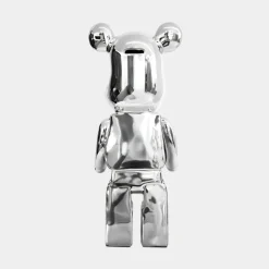 Aero Bear 50cm Chrome Resin Indoor Sculpture