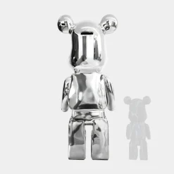 Aero Bear 135cm Chrome Resin Indoor Sculpture