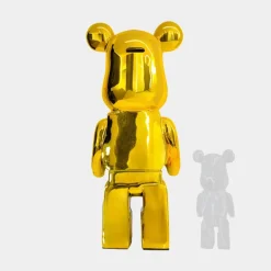 Aero Bear 135cm Gold Resin Indoor Sculpture