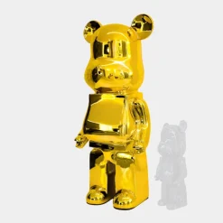 Aero Bear 135cm Gold Resin Indoor Sculpture