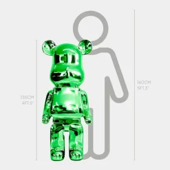 Aero Bear 135cm Green Resin Indoor Sculpture