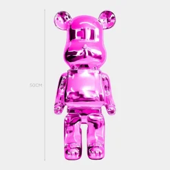 Aero Bear 50cm Pink Resin Indoor Sculpture