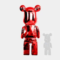 Aero Bear 135cm Red Resin Indoor Sculpture
