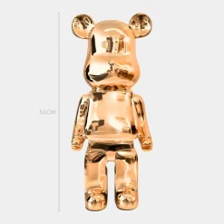 Aero Bear 50cm Rose Gold Resin Indoor Sculpture