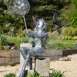 Alette Fairy 60cm Metal Wire Garden Sculpture