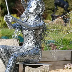 Alette Fairy 60cm Metal Wire Garden Sculpture