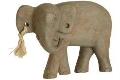 Ancient Elephant 31cm Wood Indoor Statue