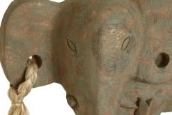 Ancient Elephant 31cm Wood Indoor Statue