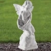 Angel 38cm Marble Resin Garden Statue