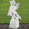 Angel Figurine 48cm Marble Resin Garden Statue