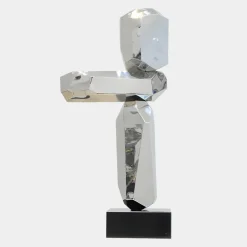 Astrolith 90cm Silver Metal Indoor Sculpture v1