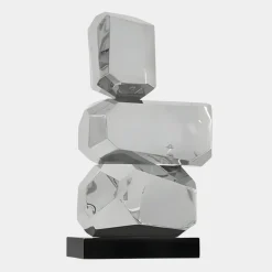 Astrolith 73cm Silver Metal Indoor Sculpture v2