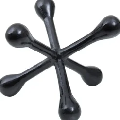 Atomic Bloom 16cm Black Metal Indoor Sculpture