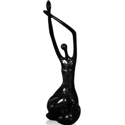 Awakened Grace 32cm Black Resin Indoor Sculpture