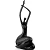 Awakened Grace 54cm Black Resin Indoor Sculpture
