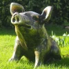 Baby Piglet Bronze Metal Garden Ornament