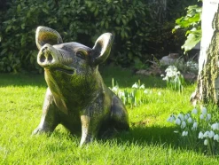 Baby Piglet Bronze Metal Garden Ornament