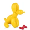Balloon Dog & Bone 28cm Yellow Resin Indoor Sculpture