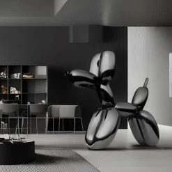 Balloon Dog 100cm Black Fibreglass Indoor Sculpture