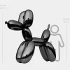 Balloon Dog 200cm Black Metal Garden Sculpture