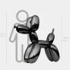 Balloon Dog 130cm Black Metal Garden Sculpture