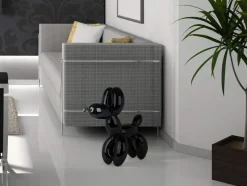 Balloon Dog 62cm Black Resin Indoor Sculpture