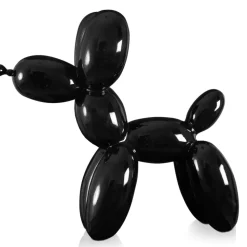 Balloon Dog 46cm Black Resin Indoor Sculpture