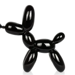 Balloon Dog 27cm Black Resin Indoor Sculpture