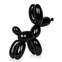 Balloon Dog 27cm Black Resin Indoor Sculpture
