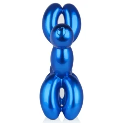 Balloon Dog 62cm Blue Resin Indoor Sculpture
