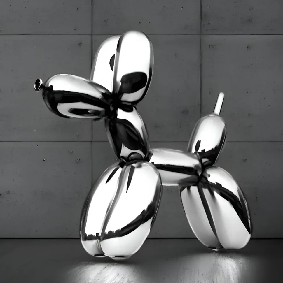 Balloon Dog 240cm Chrome Fibreglass Indoor Sculpture