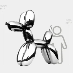 Balloon Dog 200cm Chrome Fibreglass Indoor Sculpture