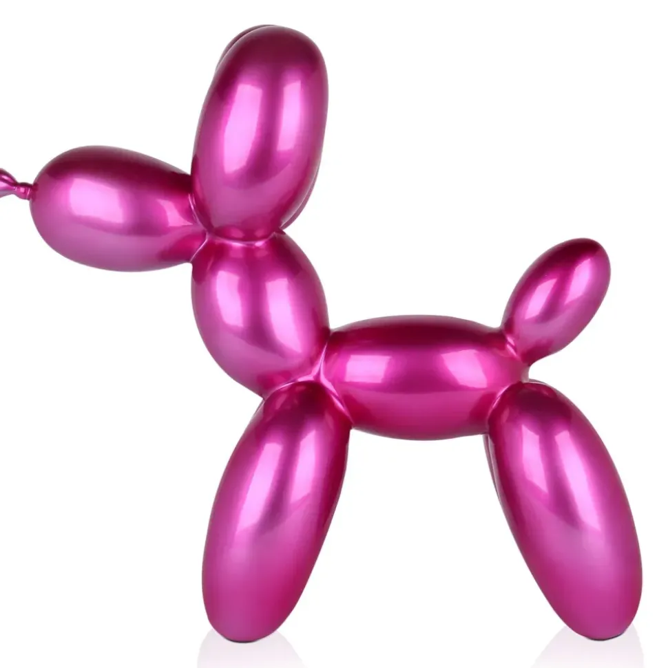 Balloon Dog 46cm Fuchsia Resin Indoor Sculpture