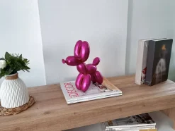 Balloon Dog 27cm Fuchsia Resin Indoor Sculpture