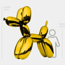 Balloon Dog 240cm Gold Fibreglass Indoor Sculpture