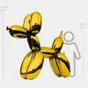 Balloon Dog 200cm Gold Metal Garden Sculpture
