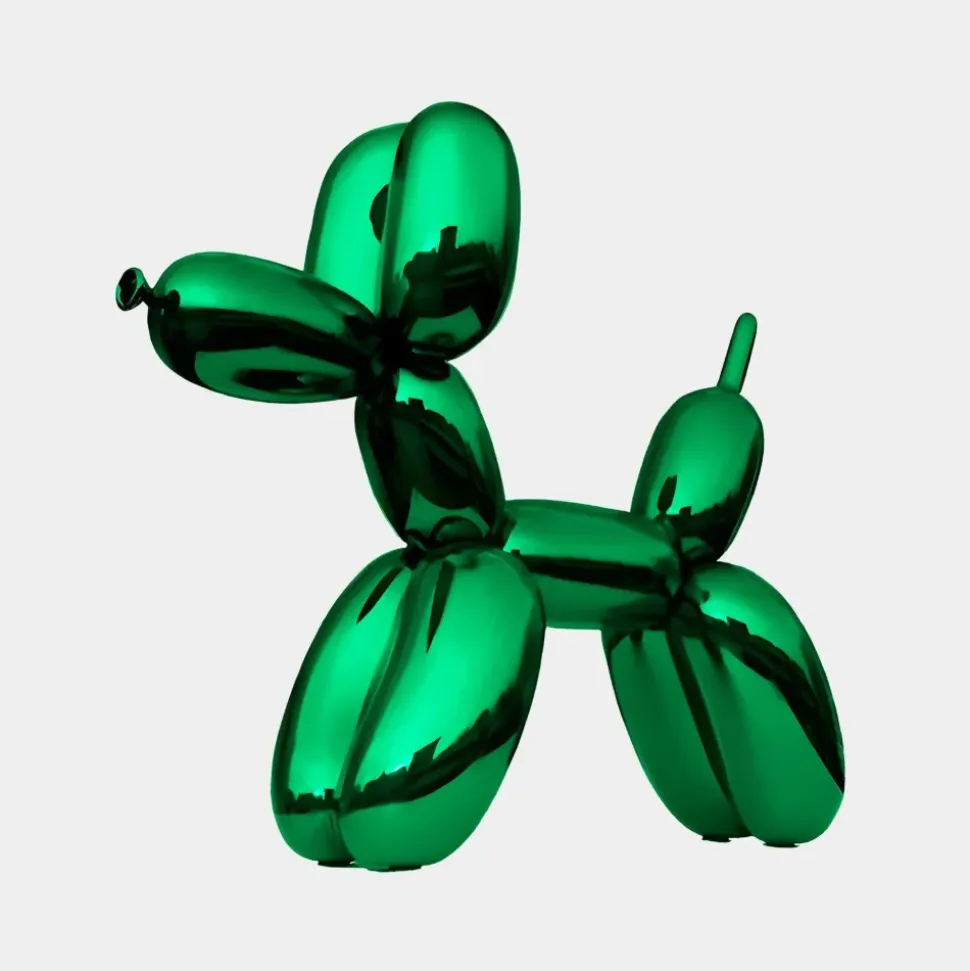 Balloon Dog 80cm Green Fibreglass Indoor Sculpture