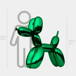 Balloon Dog 130cm Green Fibreglass Indoor Sculpture