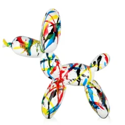 Balloon Dog 27cm Multicoloured Resin Indoor Sculpture