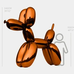 Balloon Dog 240cm Orange Fibreglass Indoor Sculpture