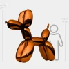 Balloon Dog 200cm Orange Metal Garden Sculpture