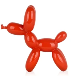 Balloon Dog 27cm Orange Resin Indoor Sculpture