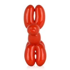 Balloon Dog 27cm Orange Resin Indoor Sculpture