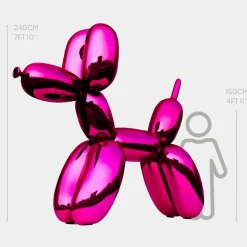 Balloon Dog 240cm Pink Fibreglass Indoor Sculpture