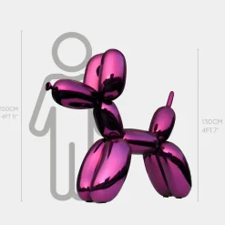 Balloon Dog 130cm Purple Fibreglass Indoor Sculpture
